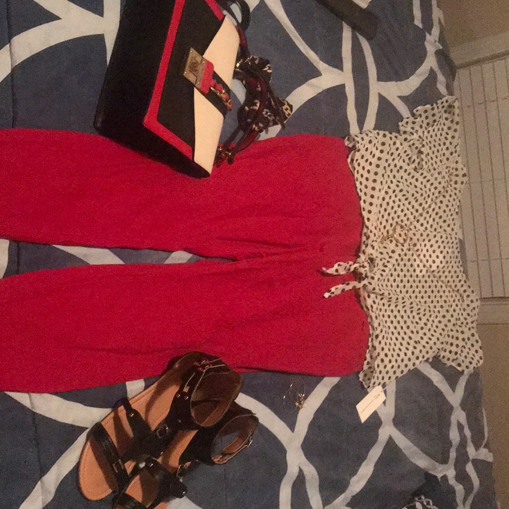 Red Jeggings Soft Material